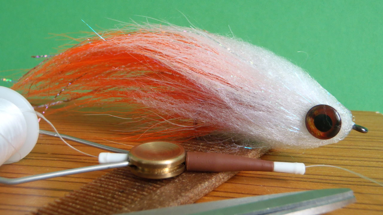 Bindeanleitung Orange & White Deceiver Hecht Streamer